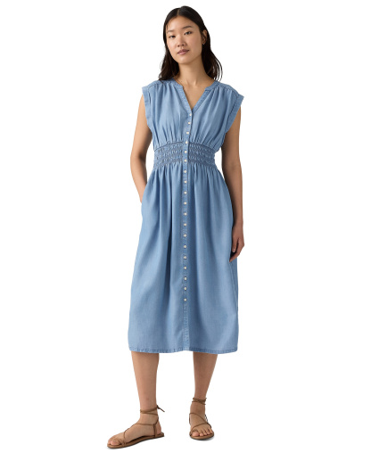 Levi's Women's Beatrice Button-Front Midi Dress - Daqws I Sea You