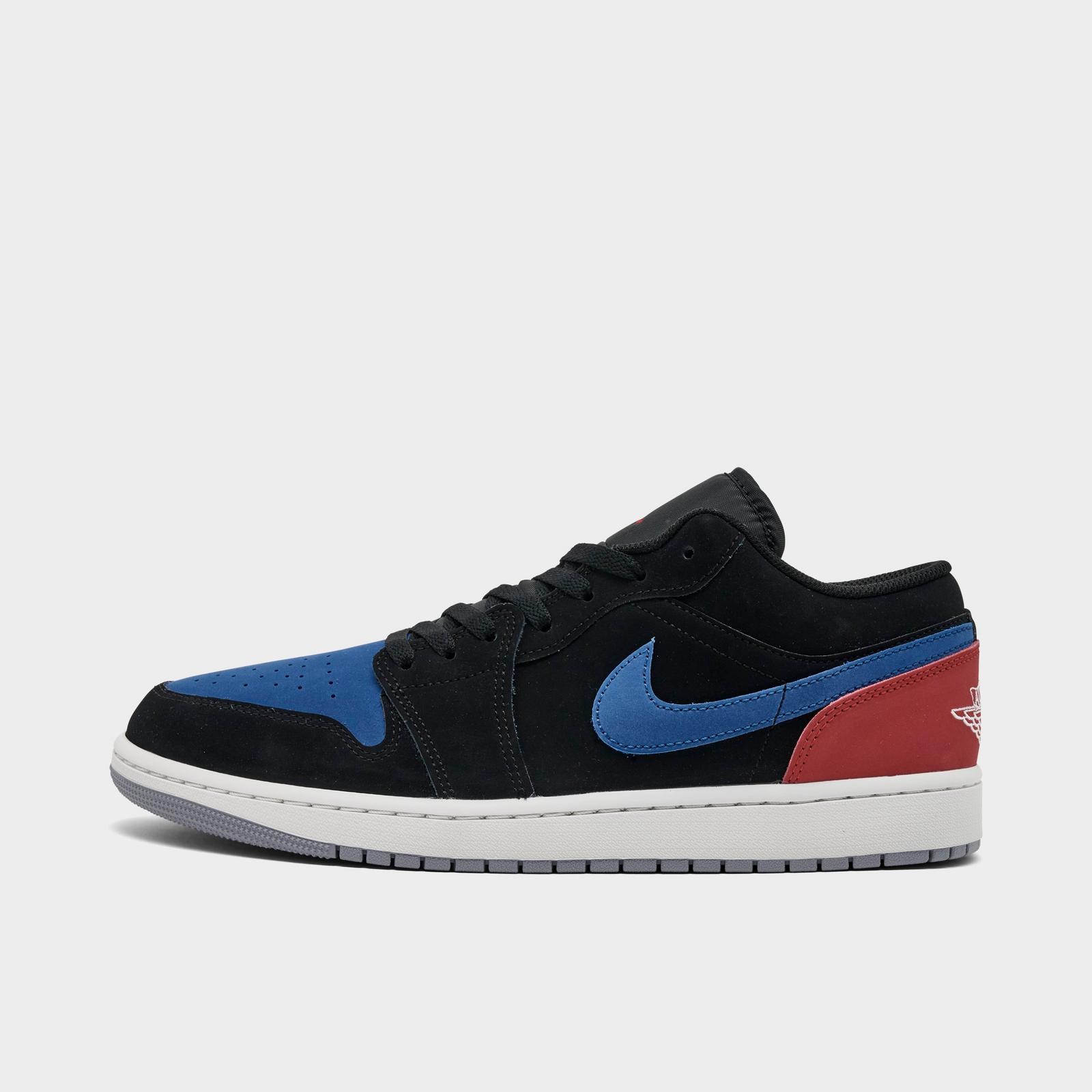 Men's Air Jordan Retro 1 Low Casual Shoes - Black/True Blue/Varsity Red/Summit White - view 1