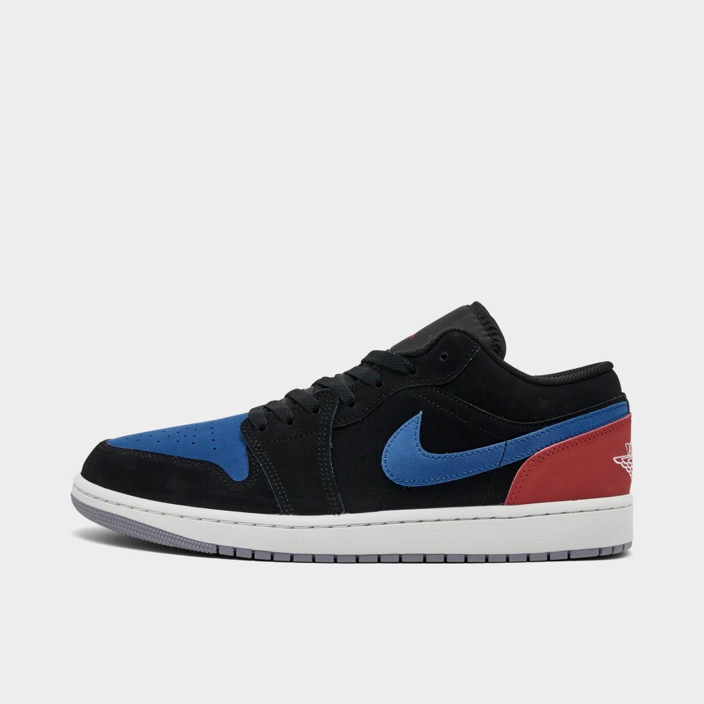 Men's Air Jordan Retro 1 Low Casual Shoes - Black/True Blue/Varsity Red/Summit White - view 1