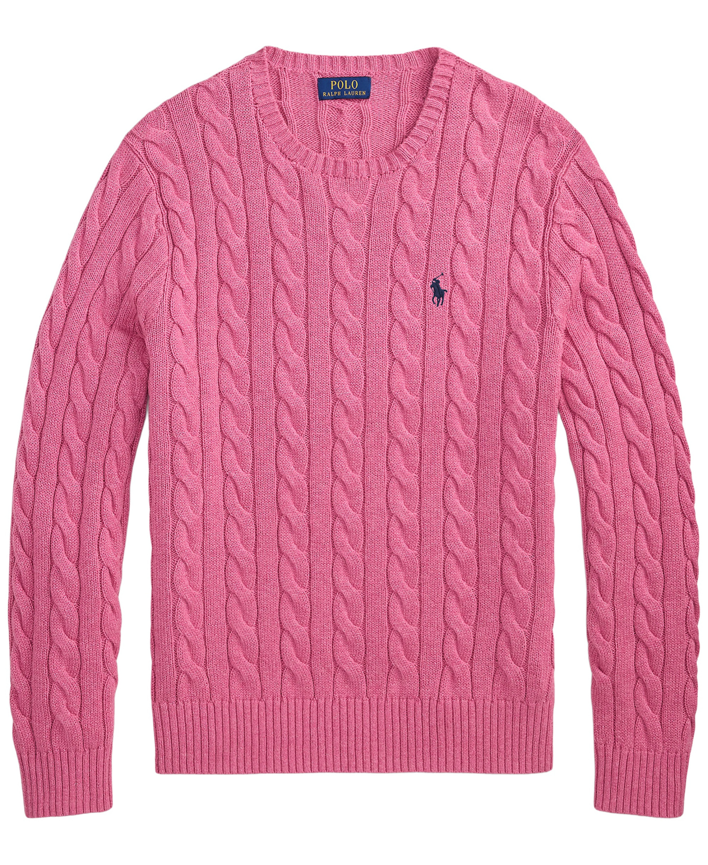 Polo Ralph Lauren Men's Cable-Knit Cotton Sweater - Thuian Pink Heather