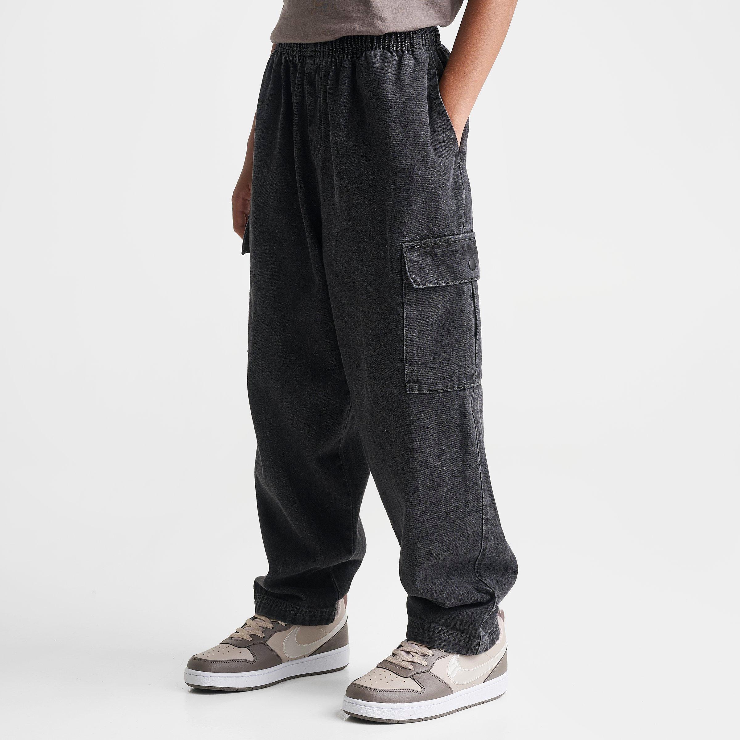 Big Kids' Nithtke Sportswear Collection Denim Cargo Pants - Black