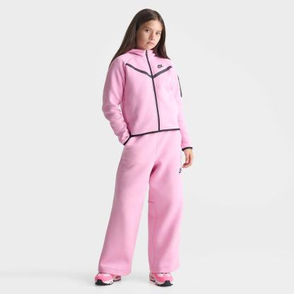 Girls' Big Kids' Nithtke Sportswear Tech Fleece Wide-Leg Pants - Pink Rise