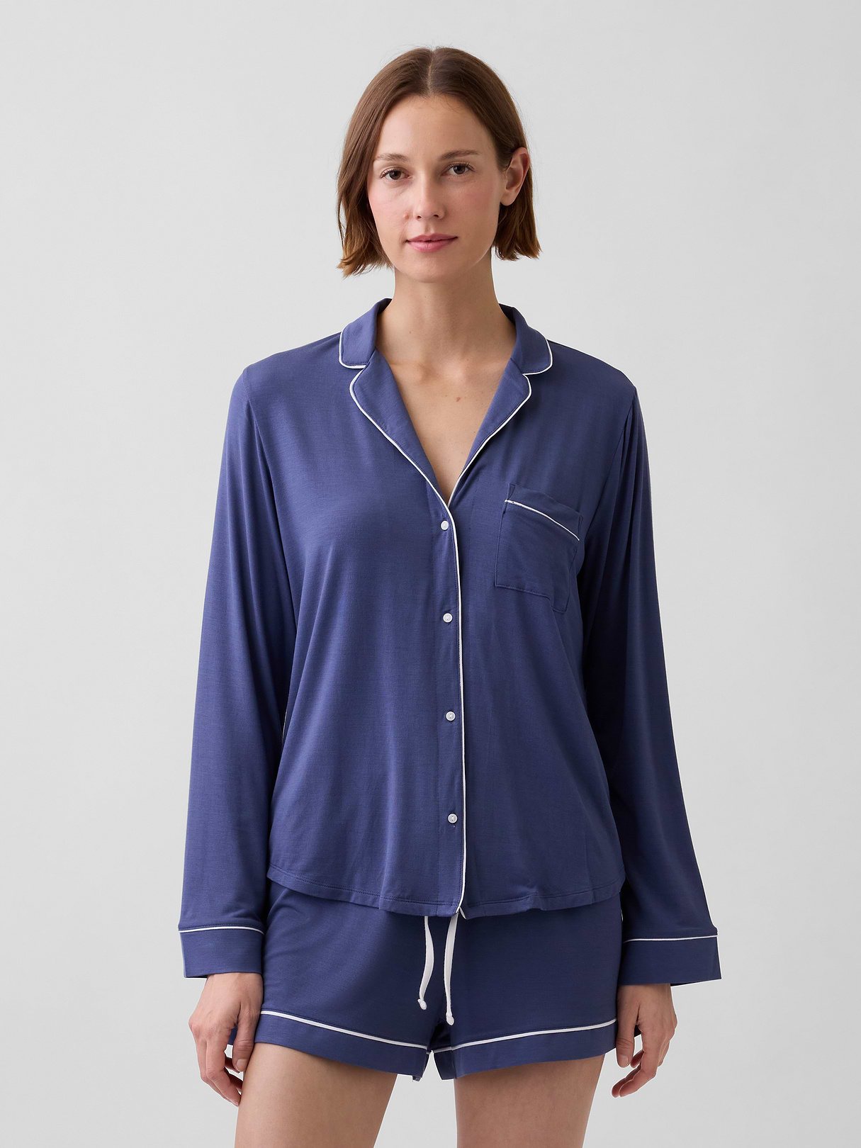 SoftMade Modal PJ Top - Sargassus blue