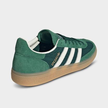 Women's adidas Originals Handball Spezial Casual Shoes - Part 3 - Collegiate Green/Off White/Blanch Green - Back view