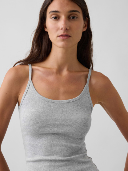 Modern Crop Cami - Light heather grey