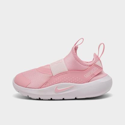 Kids' Toddler Nithtke Flex Runner 4 Running Shoes - Medium Soft Pink/Pink Foam/White - Left shoe facing left. Outside of the shoe.