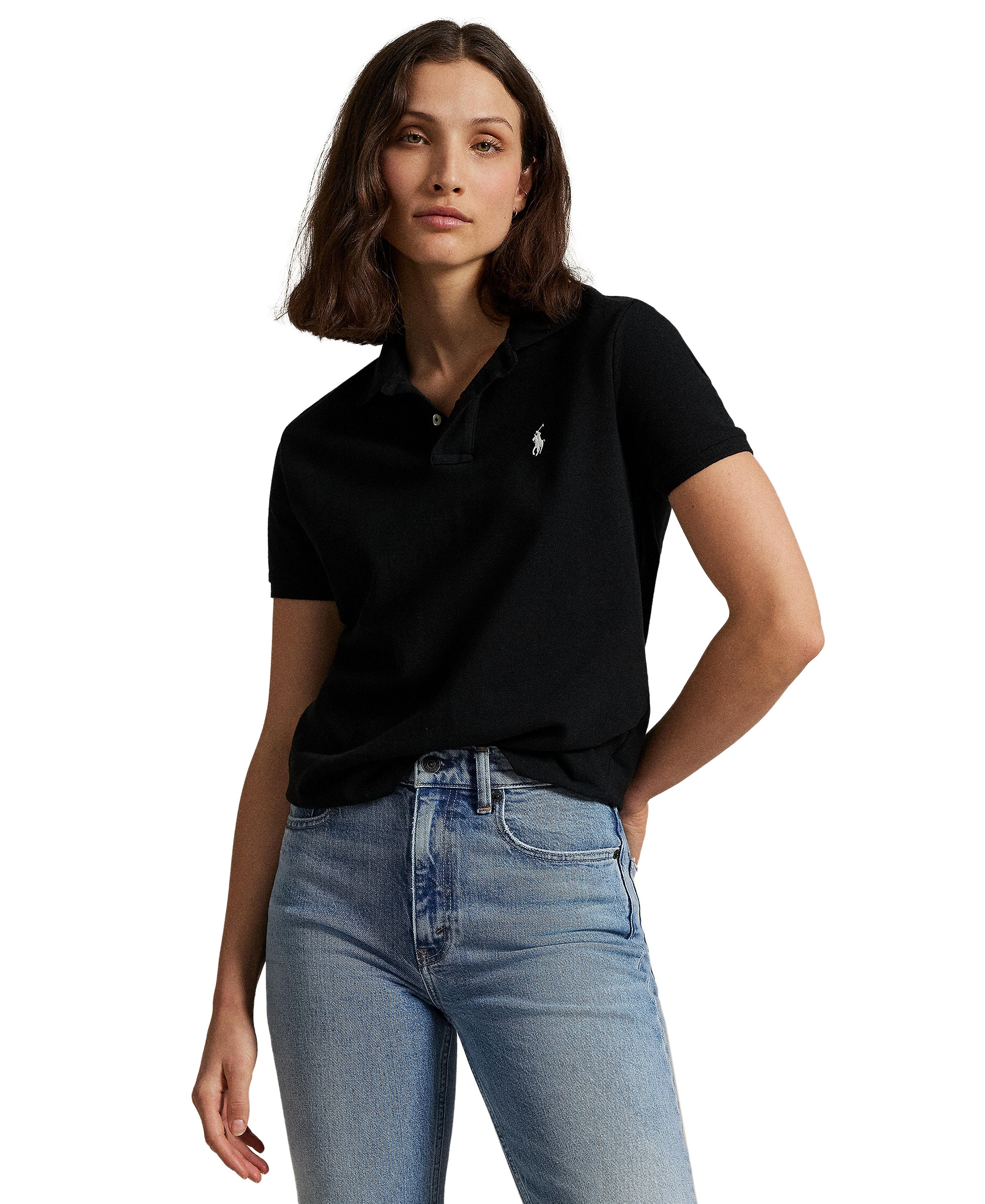Polo Ralph Lauren Women's Classic-Fit Mesh Polo Shirt - Polo Black
