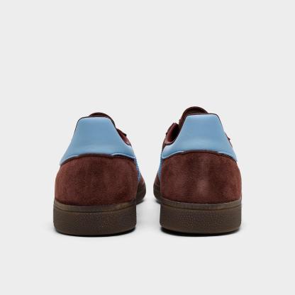 Men's adidas Originals Handball Spezial Casual Shoes - Part 1 - Fox Brown/Clear Sky/Gum - Back view