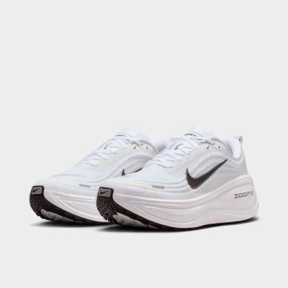 Men's Nithtke Vomero Plus Running Shoes - Part 1 - White/Dark Smoke Grey/Metallic Dark Grey/Black - Both shoes facing left