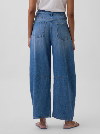 High Rise Horseshoe Jeans - Medium indigo