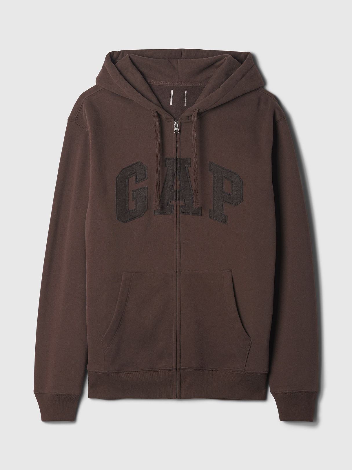 Adult VintageSoft Arch Logo Zip Hoodie - Brown