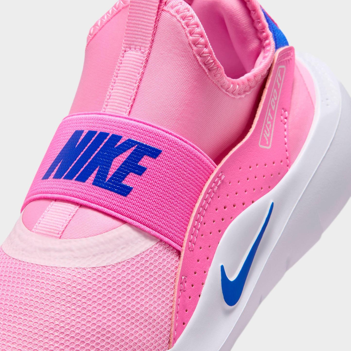 Little Kids' Nithtke Flex Runner 4 Running Shoes - Pink Rise/Playful Pink/Pink Foam/Racer Blue - Detail shot