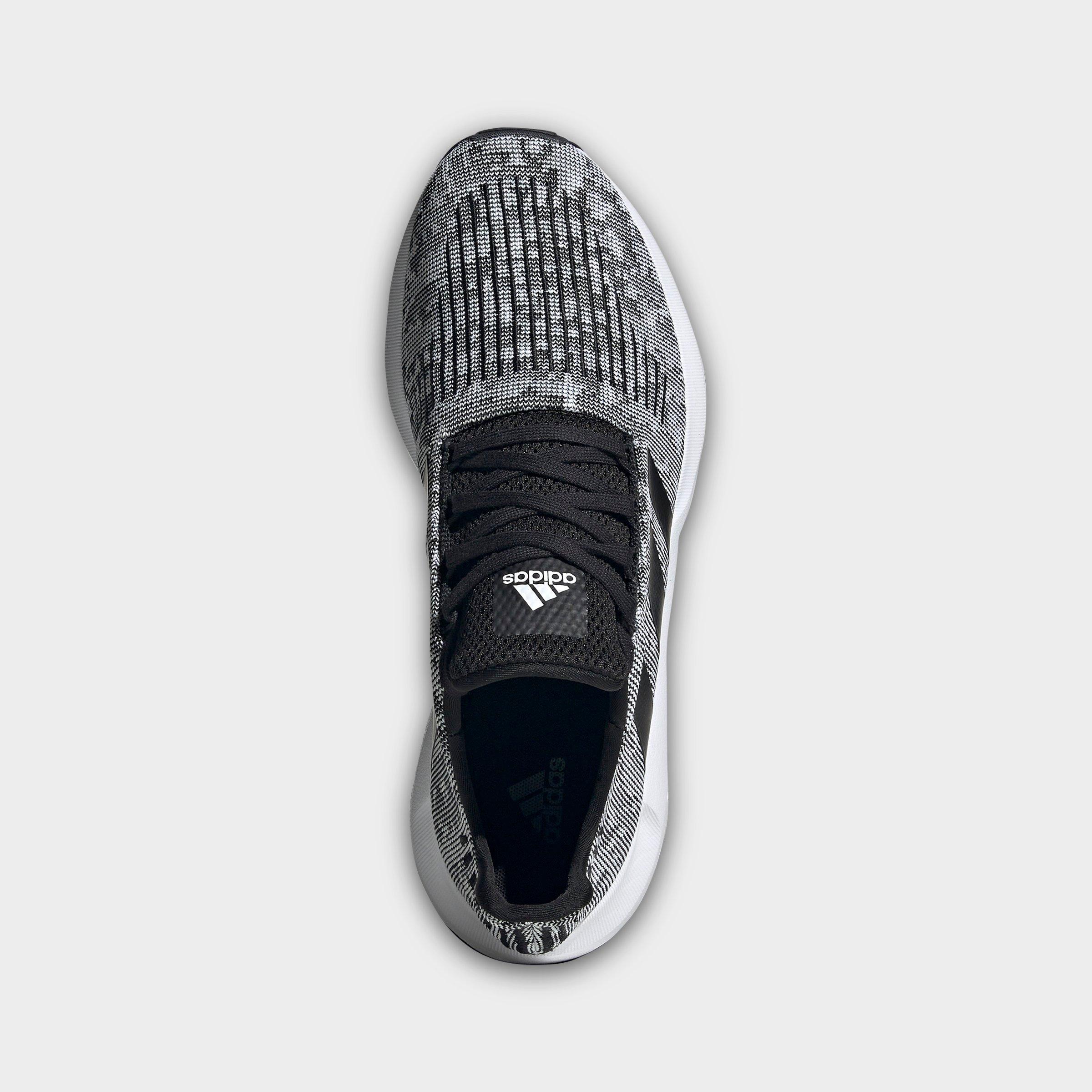 Men's adidas Originals Swift Run 1.0 Casual Shoes - Black/Black/Cloud White - Top view