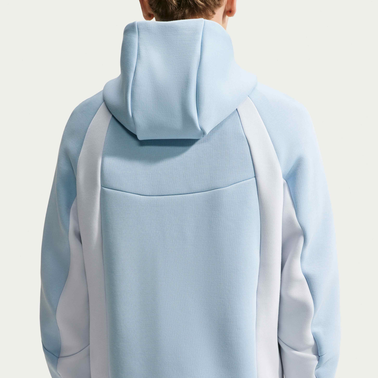 Nike Tech Men's Colour-Block Full-Zip Fleece Windrunner Jacket - Light Armoury Blue/Football Grey/Black