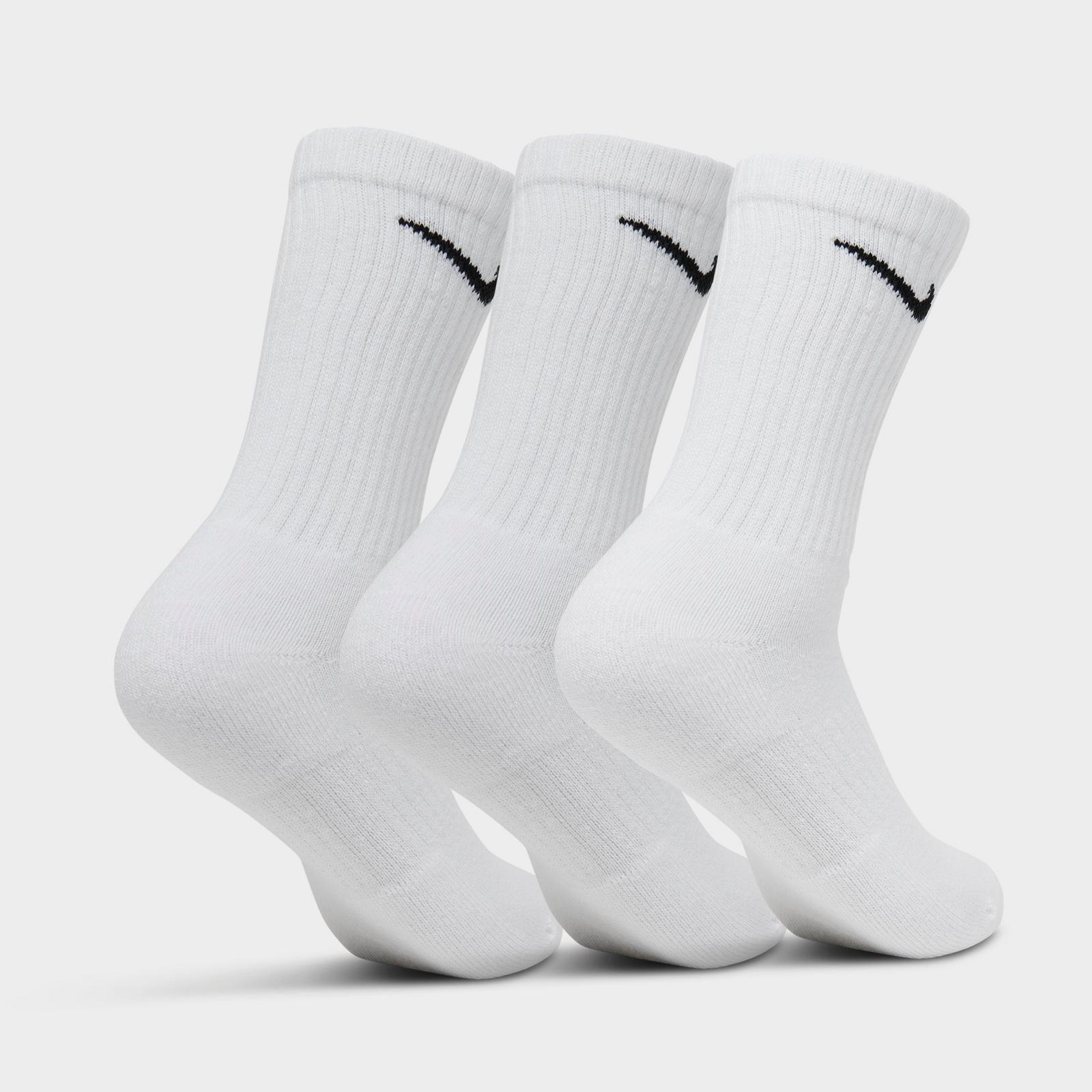 Nike Everyday Cushioned Training Crew Socks (3-Pack) - White/Black (SX7664-100)
