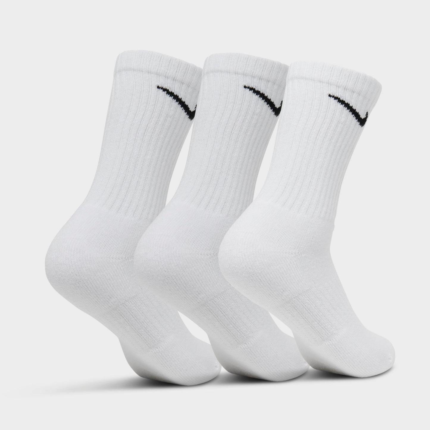Nike Everyday Cushioned Training Crew Socks (3-Pack) - White/Black (SX7664-100)