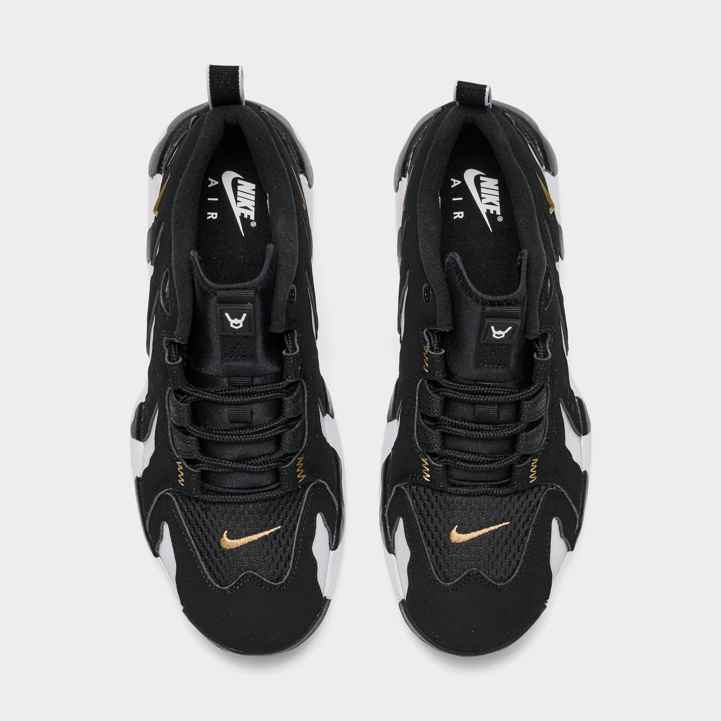 Big Kids' Nithtke Air DT Max ‘96 Low Casual Shoes - Black/Metallic Gold/White - Top view