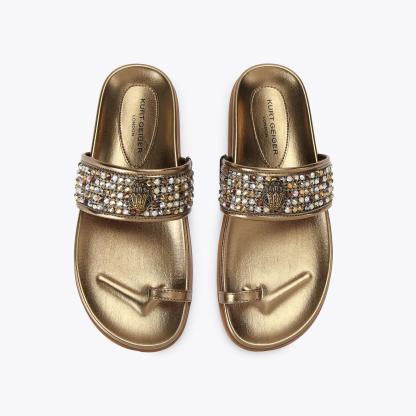Kurt Geiger London Mesh Toe Thong Sandal - Metallics - view 3