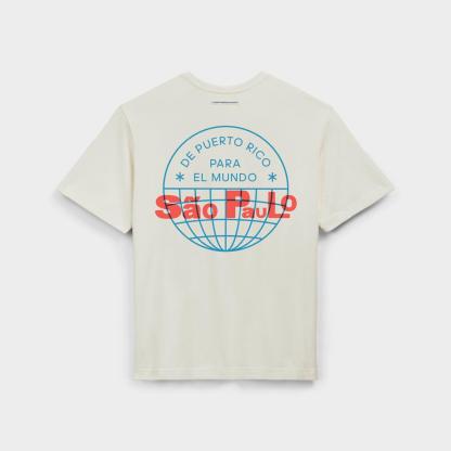 adidas Originals x Bad Bunny DTmF Sao Paulo Graphic Oversized Heavyweight T-Shirt - Cream White - view 2