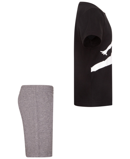 Jordan Boys' 4-7 Jumbo Jumpman T-Shirt and Shorts, 2-Piece Set - Carbon Heather