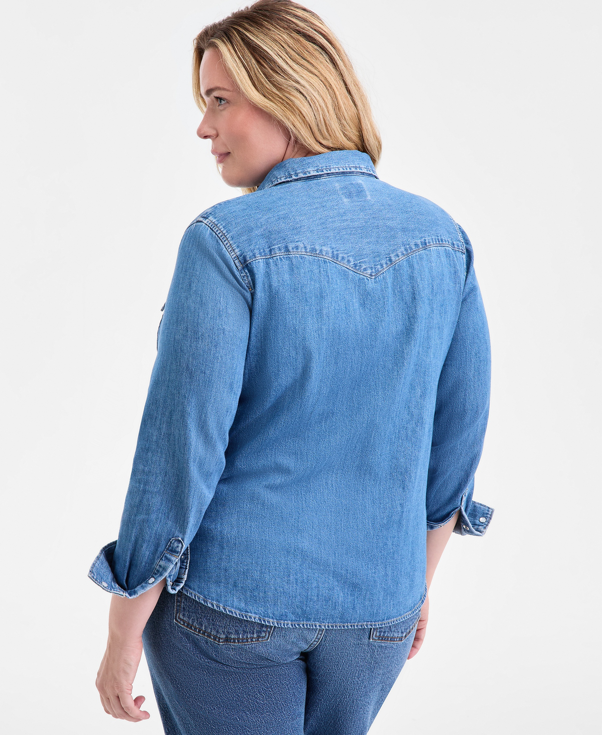 Levi's Trendy Plus Size Essential Western Cotton Shirt - Mighty Fine