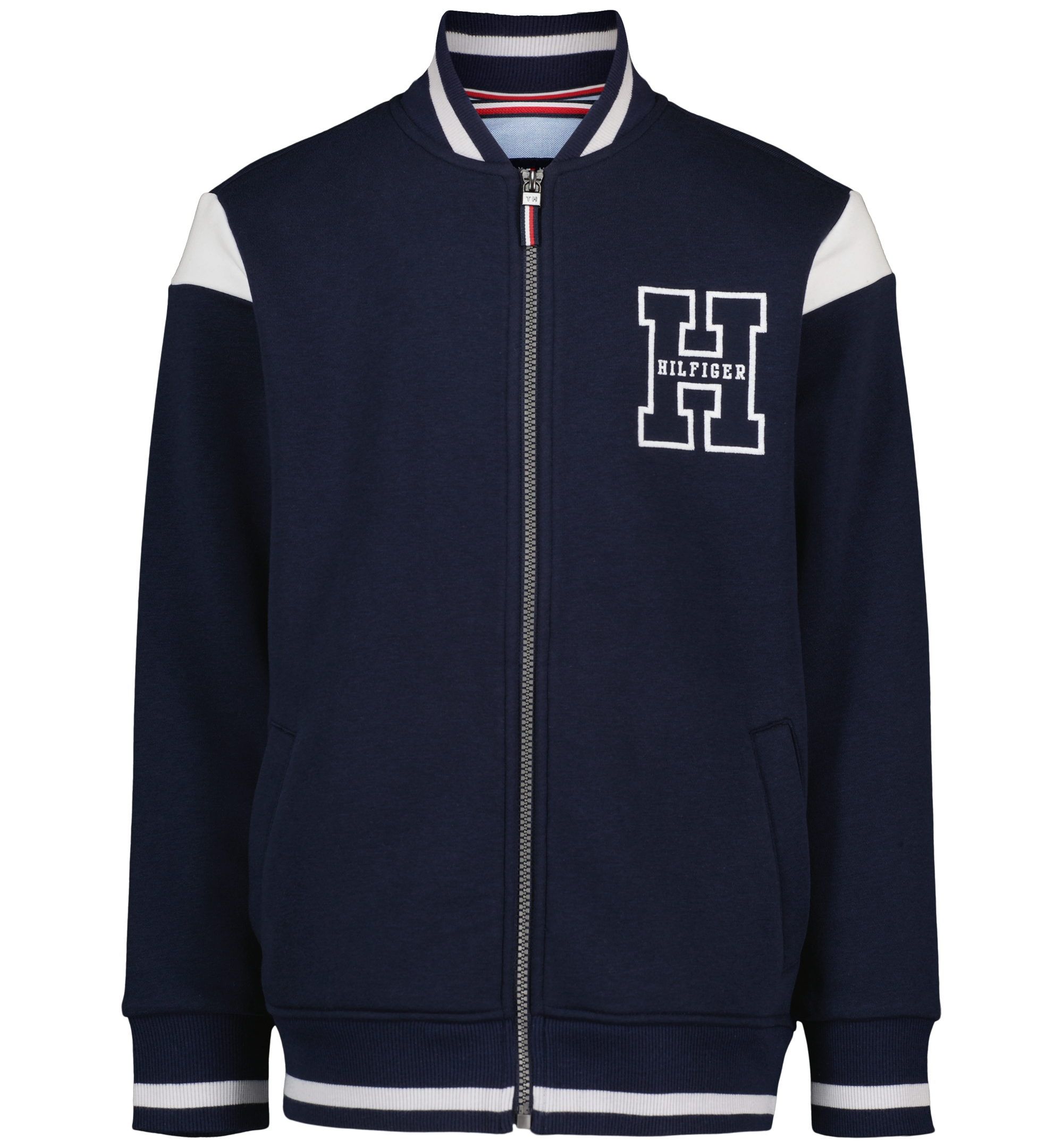 Tommy Hilfiger Boys' 2T-7 Collegiate Varsity Zip-Front Jacket - Navy Blazer