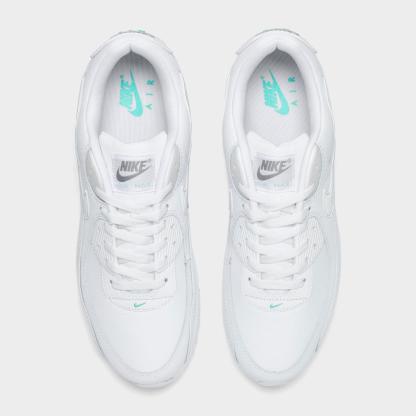 Men's Nithtke Air Max 90 Casual Shoes - Part 2 - White/Photon Dust/Hyper Turquoise - Top view