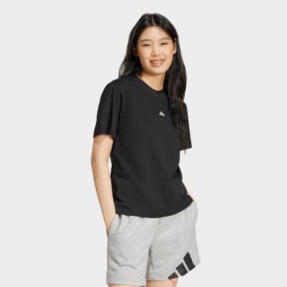 Women's adidas Essentials Small Logo Cotton T-Shirt - Black/White