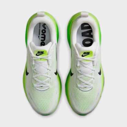 Men's Nithtke Vomero 18 Running Shoes - Part 2 - White/Electric Green/Volt/Black - Top view