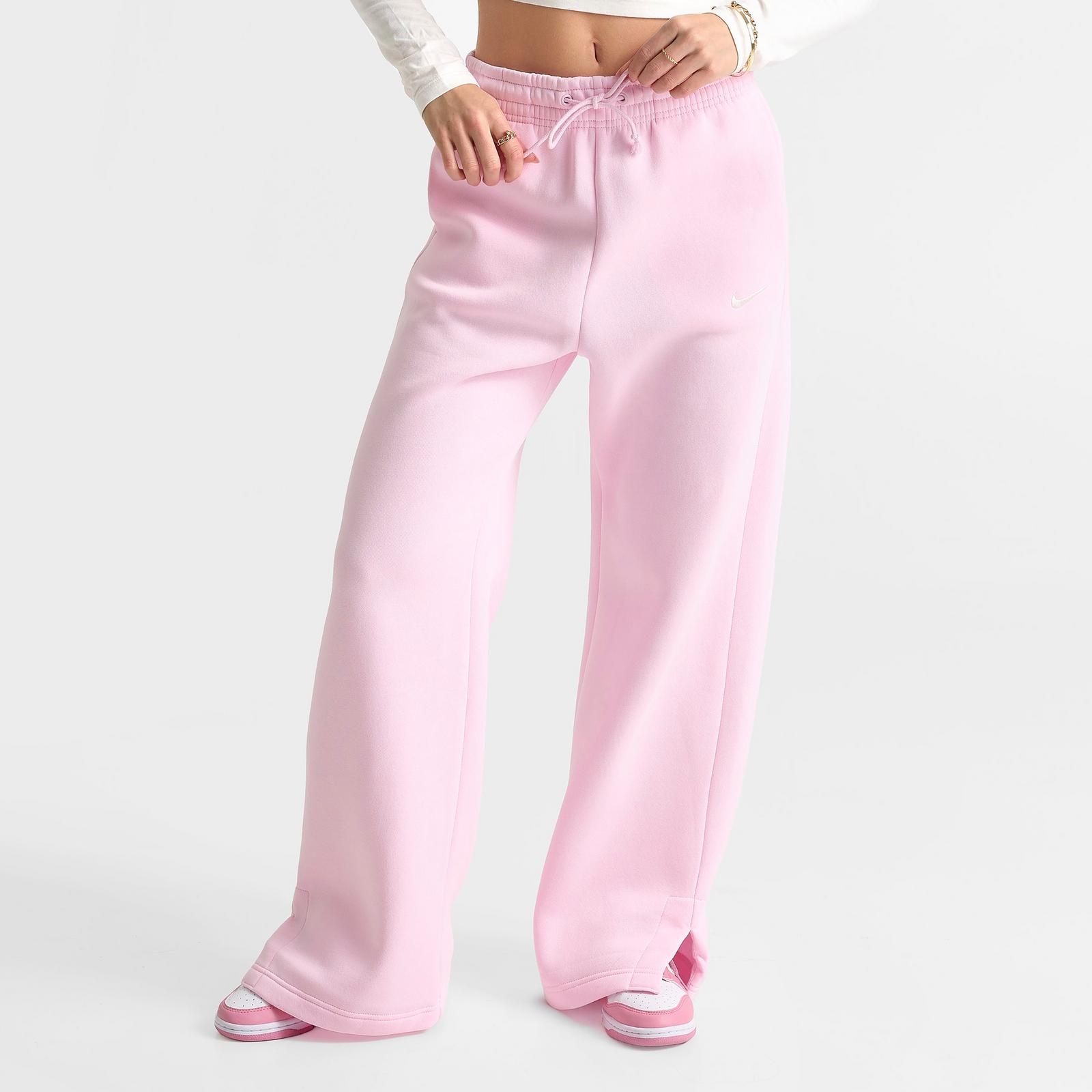 Women's Nike Sportswear Phoenix Fleece High-Waisted Wide-Leg Sweatpants - Pink Foam/Sail