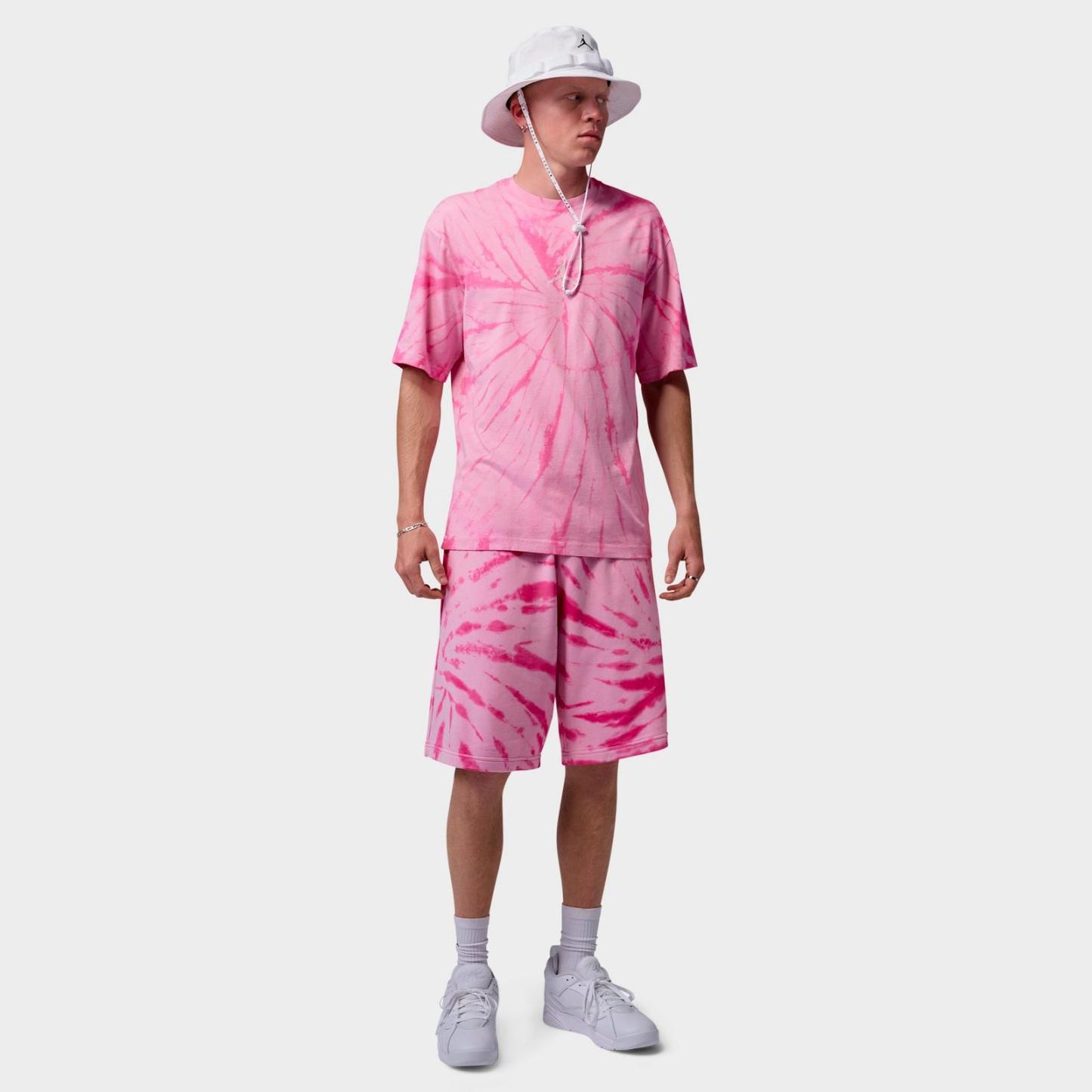 Men's Jordan Brooklyn Tie-Dye Festival Fleece Shorts - Iced Carmine/Pinksicle/Pale Ivory - view 2