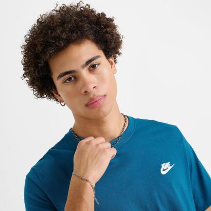 Nike Sportswear Club T-Shirt - Court Blue/White