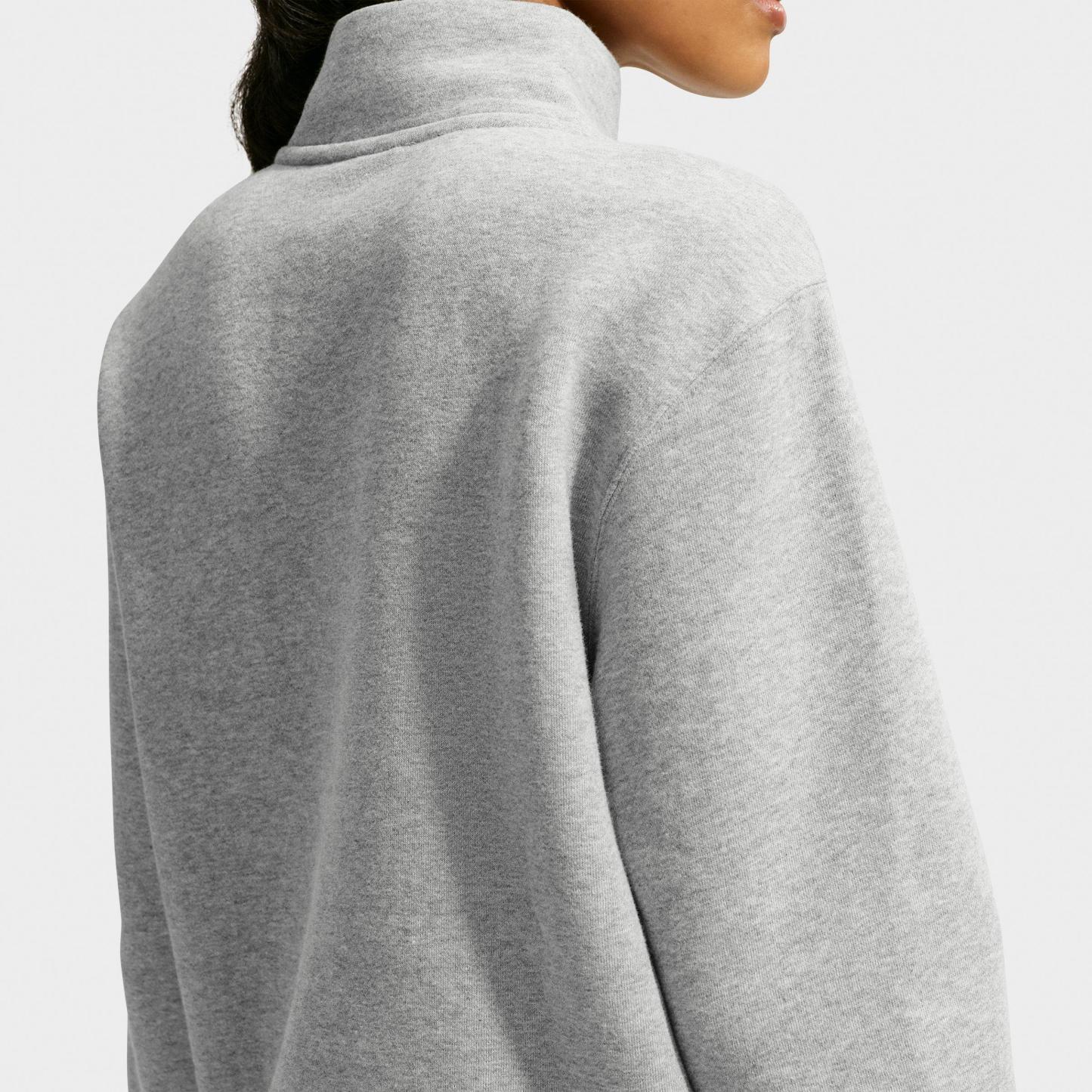 Women's Nithtke Studio Fleece Medium-Weight Quarter-Zip Jacket - Dark Grey Heather/Sail