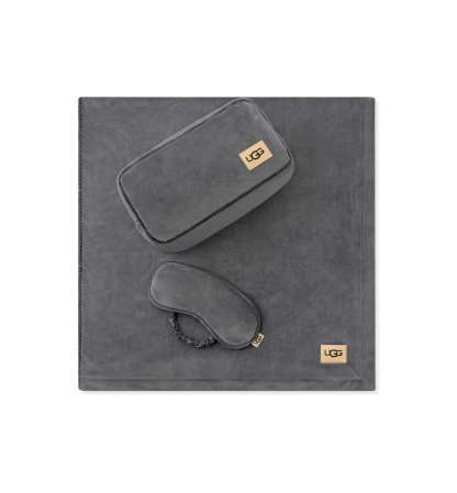 UGG® Raegan 3-Piece Throw, Eye Mask and Case Gift Set - Chestnut