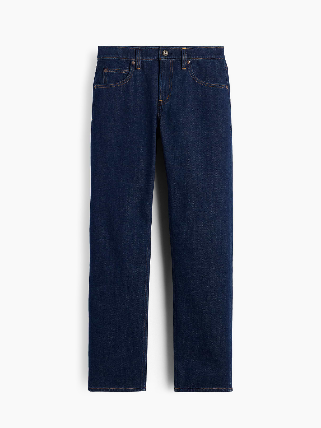 Mid Rise Straight Taper Jeans - Rinse wash