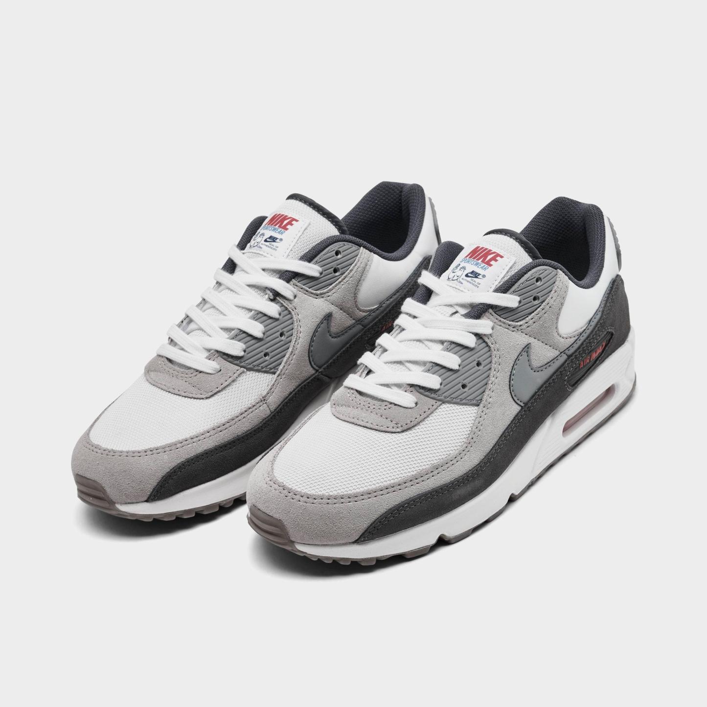 Men's Nithtke Air Max 90 Casual Shoes - Part 2 - Summit White/College Grey/Anthracite/Particle Grey - Both shoes facing left