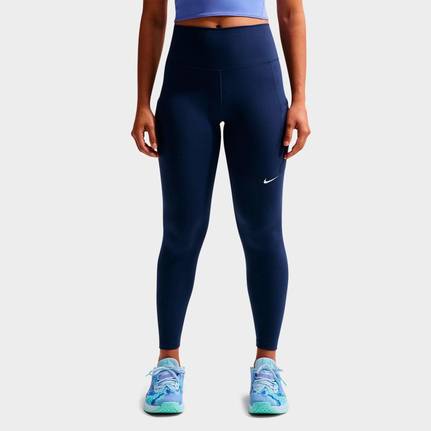 Women's Nithtke One Dri-FIT High-Rise 7/8 Training Tights - Midnight Navy/White
