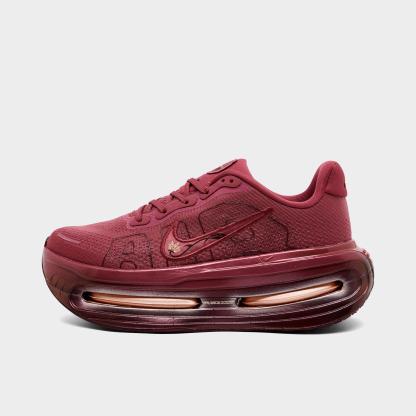 Women's Nithtke Vomero Premium Running Shoes - Pink Smoke/Metallic Red - Left shoe facing left. Outside of the shoe.