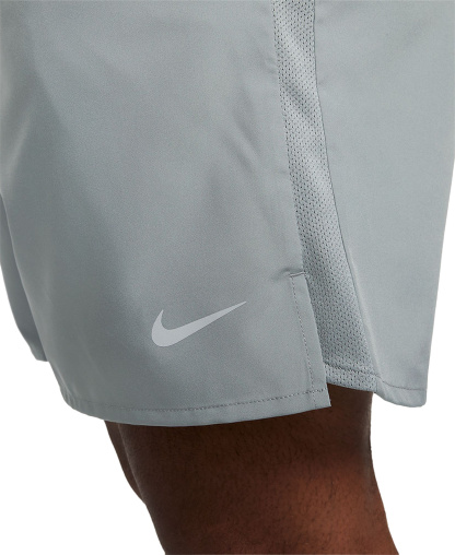 Nike Men's Challenger Dri-FIT Brief-Lined 7" Running Shorts - Smoke Grey/reflective Silver
