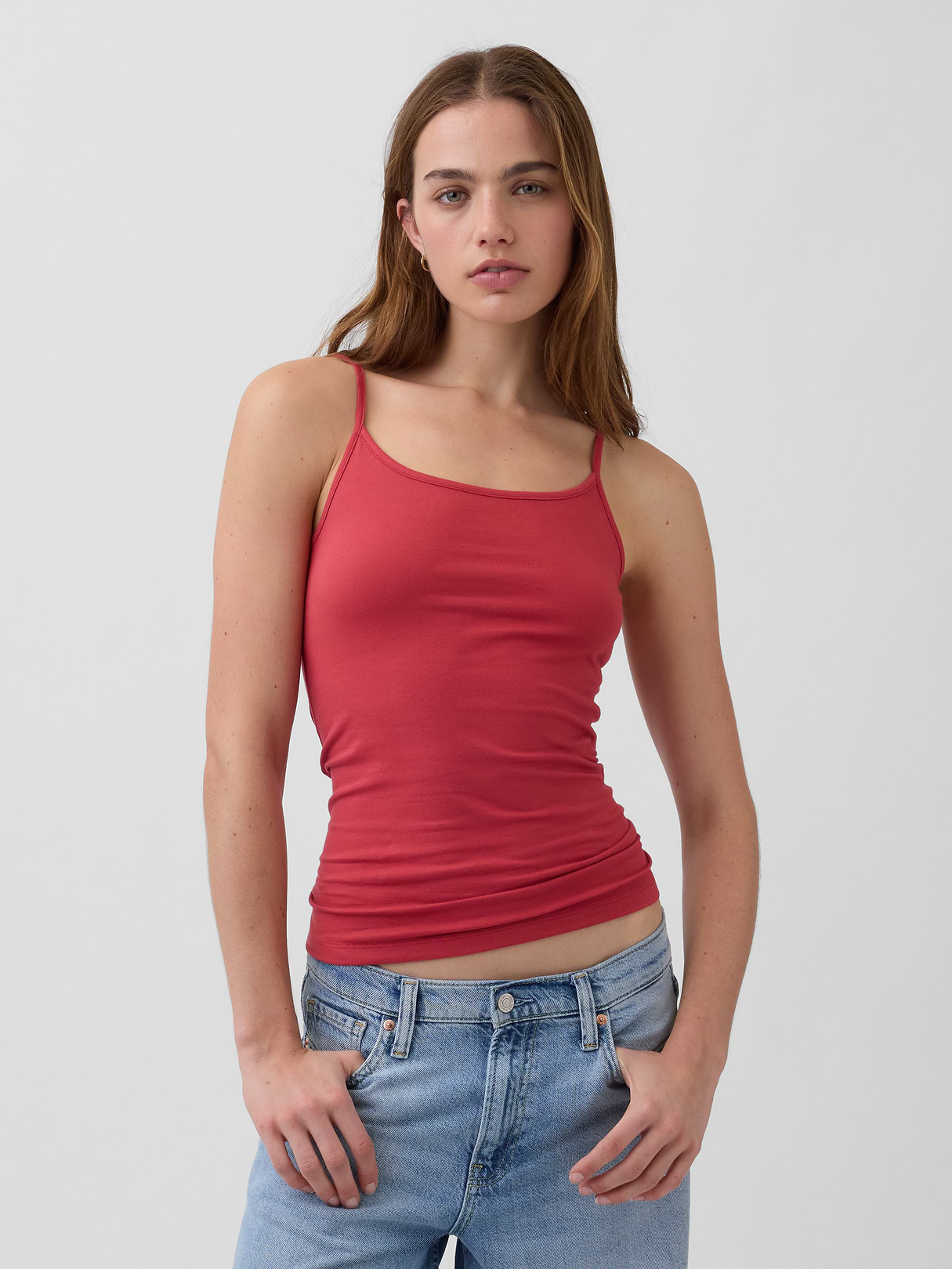 CloseKnit Basic Cami - Chakra red