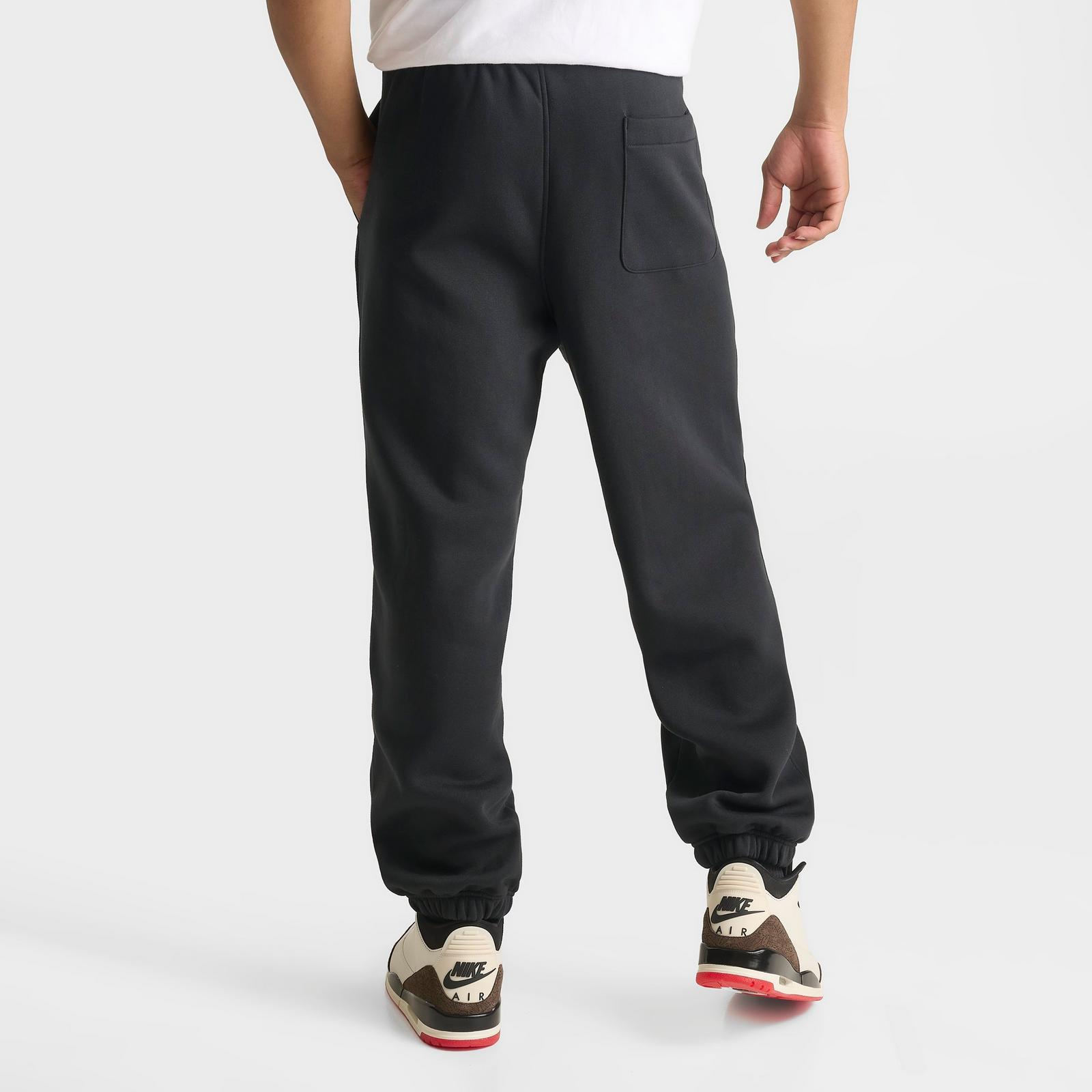 Men's Jordan Brooklyn Jumpman Air French Terry Jogger Pants - Black/University Red - view 4