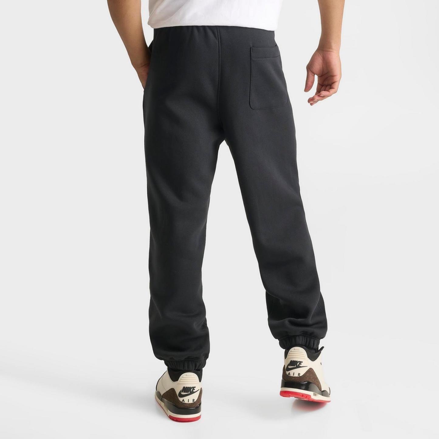 Men's Jordan Brooklyn Jumpman Air French Terry Jogger Pants - Black/University Red - view 4