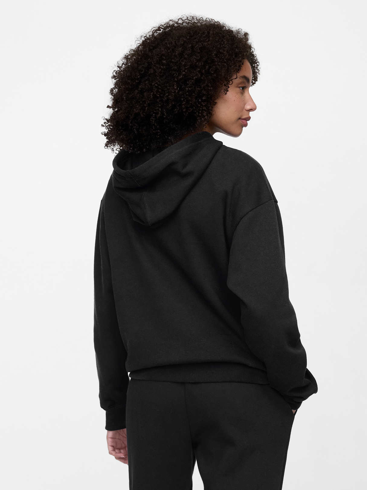 Relaxed Gap Logo Hoodie - black
