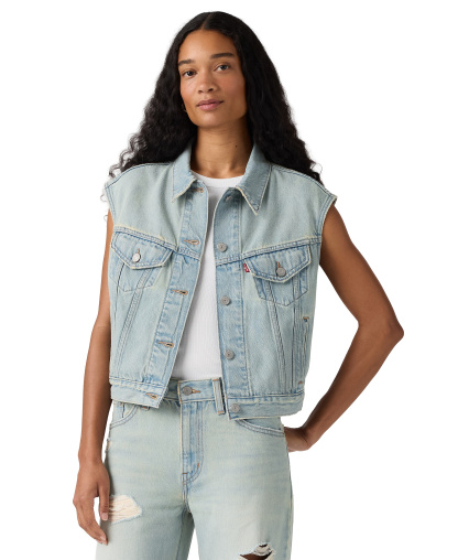 Levi's Women's Premium Shrunken Vest - Que Pasa Trucker