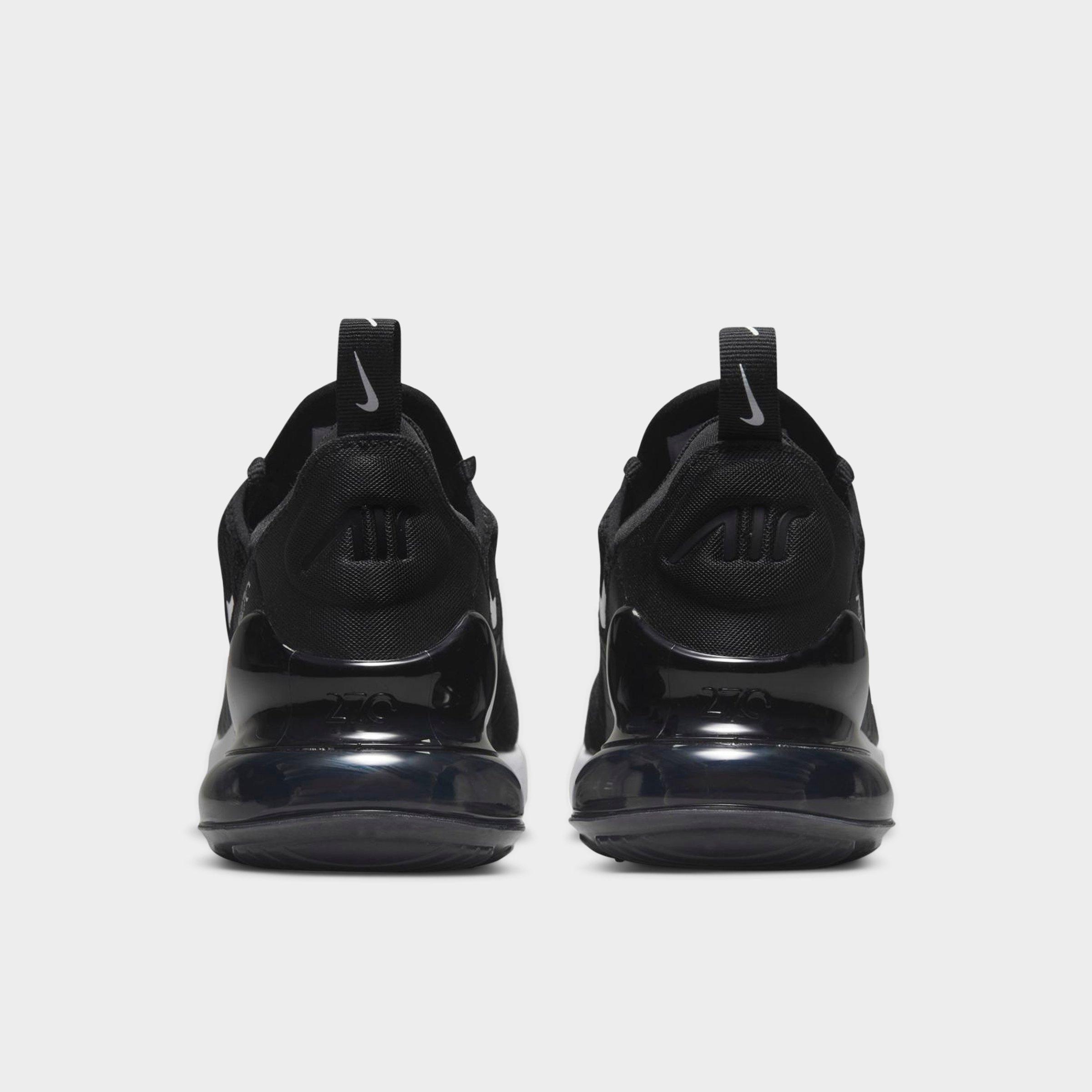 Big Kids' Nithtke Air Max 270 Casual Shoes - Black/Anthracite/White - Back view