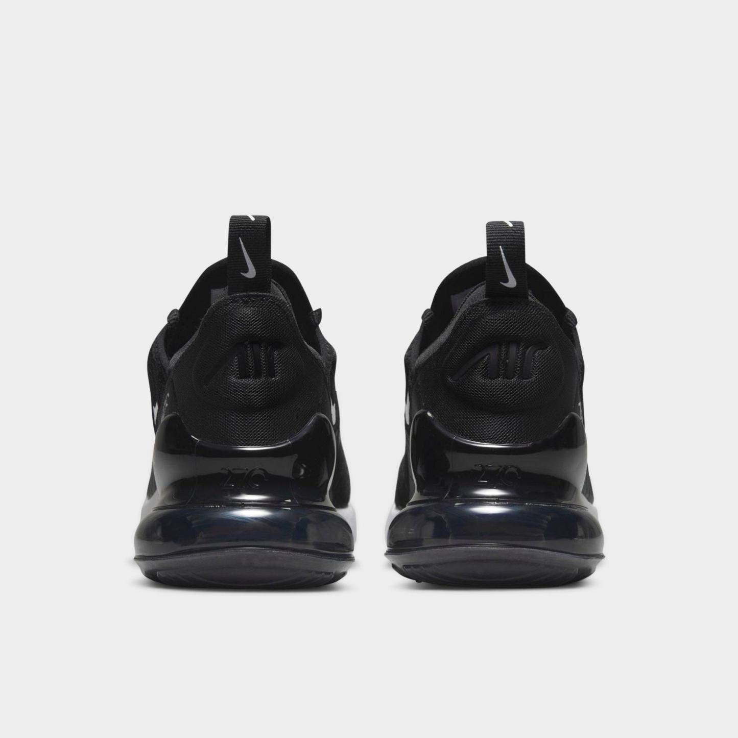 Big Kids' Nithtke Air Max 270 Casual Shoes - Black/Anthracite/White - Back view