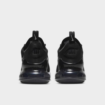 Big Kids' Nithtke Air Max 270 Casual Shoes - Black/Anthracite/White - Back view