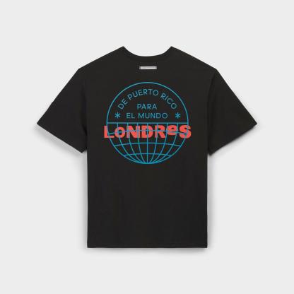 adidas Originals x Bad Bunny DTmF London Graphic Oversized Heavyweight T-Shirt - Black - view 2