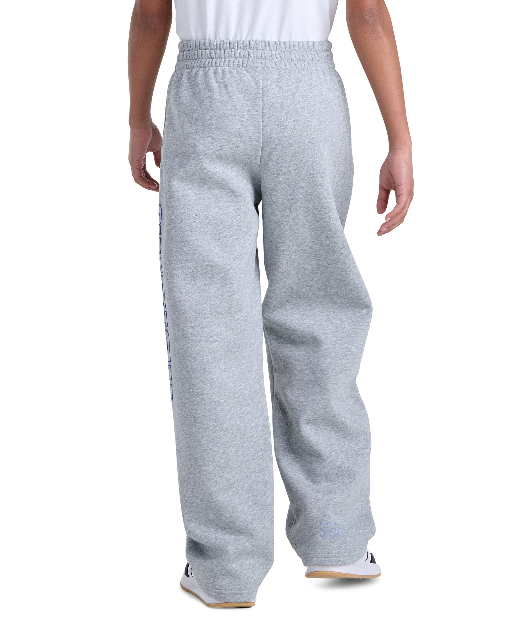 adidas Boys' 8-20 Elastic Waistband Heather Pant - Medium Gray Heather