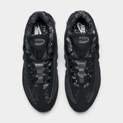 Men's Nike Air Max 95 Big Bubble Casual Shoes - Black/Dark Smoke Grey/Metallic Cool Grey/Black
